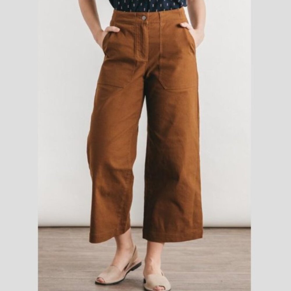 Elegant Wide Leg Tan Pants